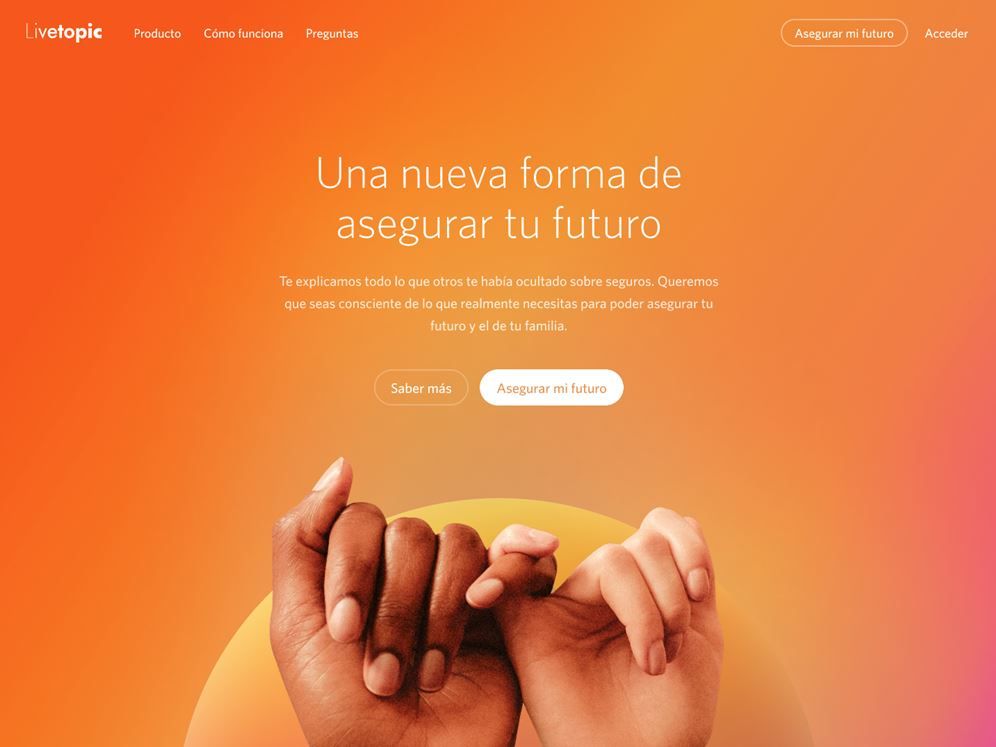 La nueva web de Livetopic transforma el seguro de vida: "Asegura sólo lo que necesitas y contrata 100% online"