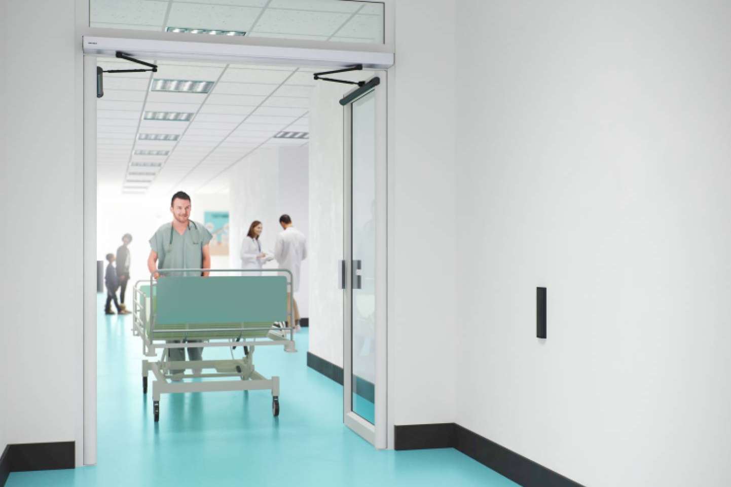 ASSA ABLOY dispone de puertas automáticas, peatonales e industriales en el sector sanitario