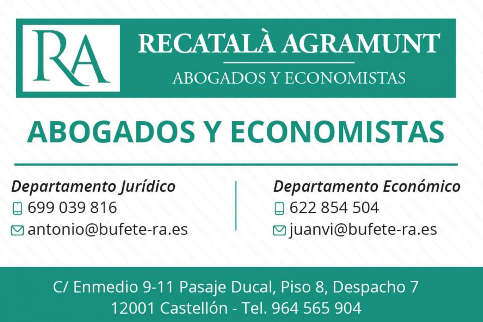 Bufete Recatalà Agramunt ayuda a salir del fichero de morosos