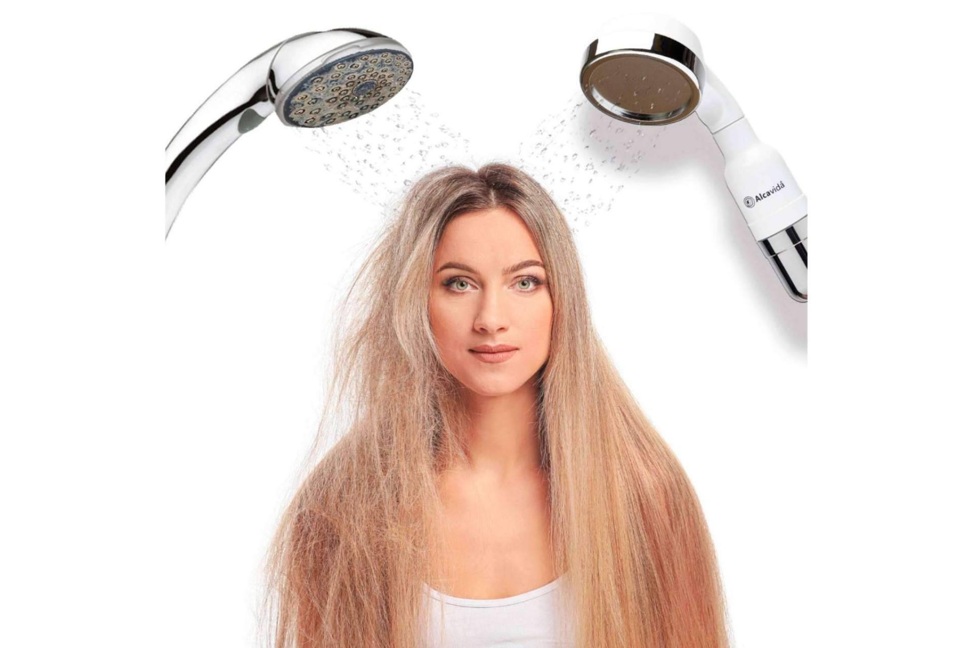 Filtro de ducha terapéutico Alcavida que ayuda con el cuidado de la piel y cabello