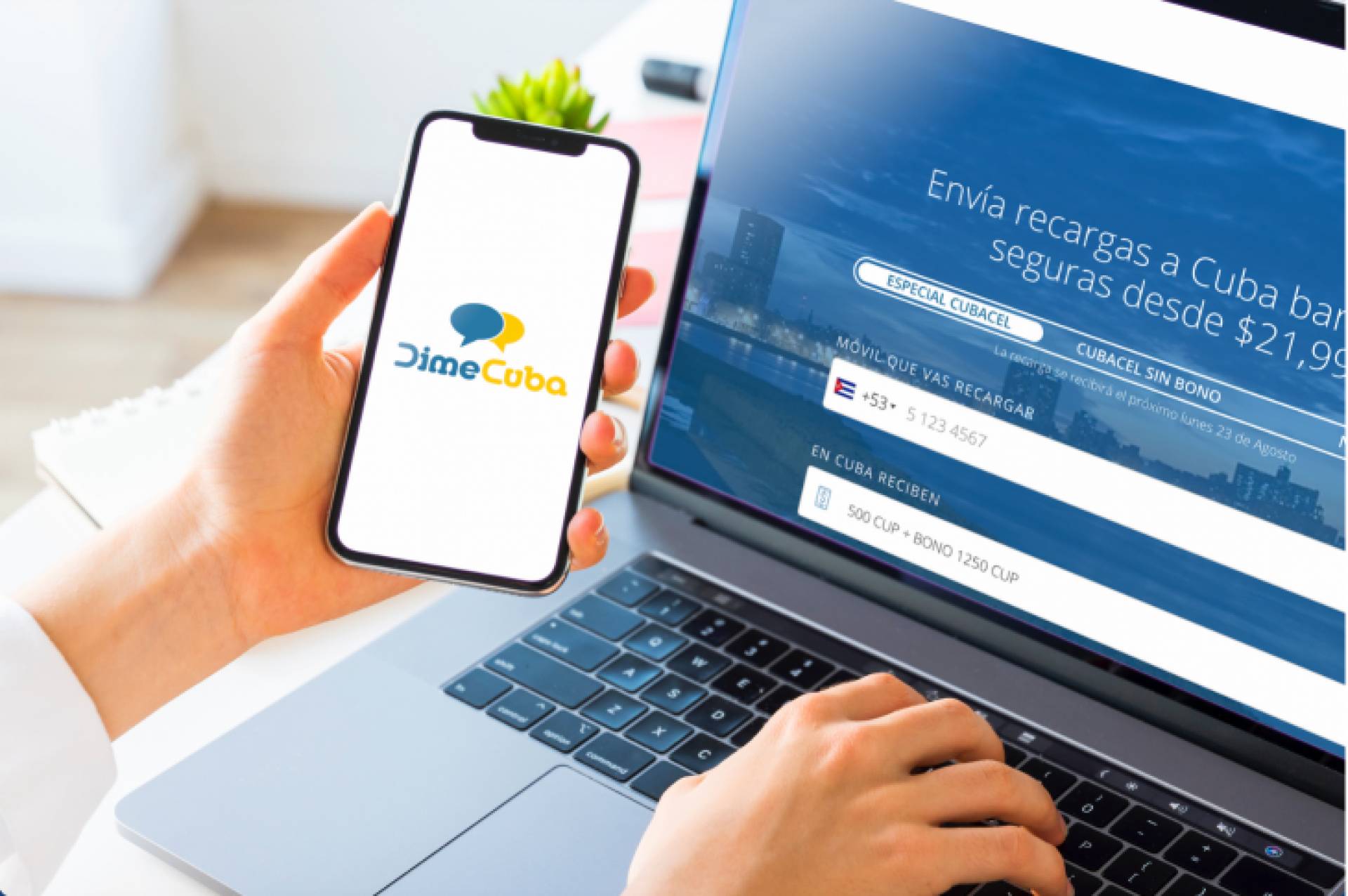 DimeCuba permite hacer recargas a Cuba de forma simple, rápida y gratuita