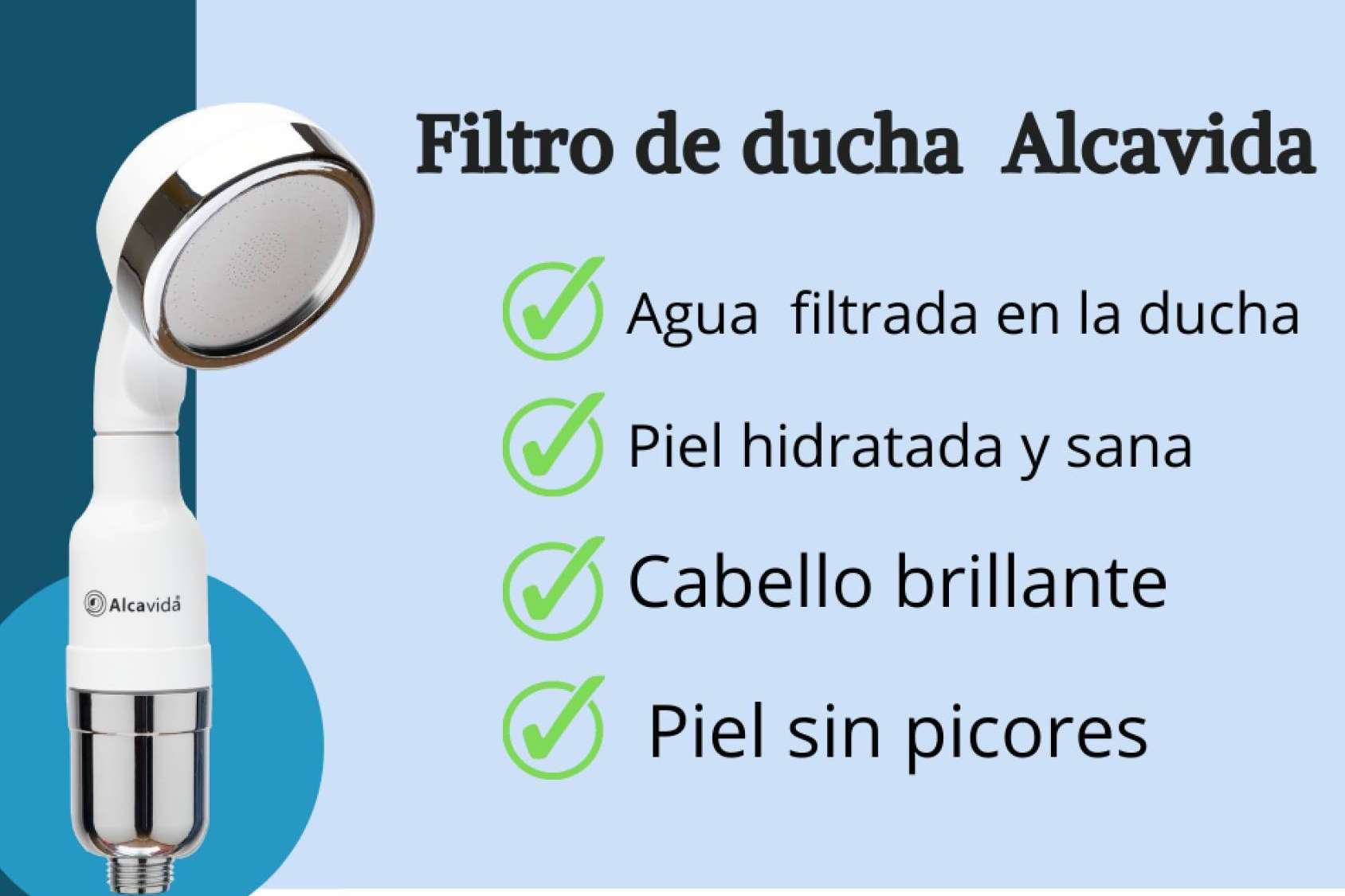Instalar filtros para la ducha que cuiden la piel y el cabello