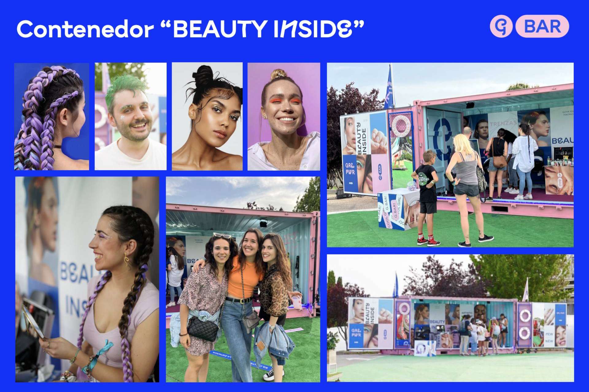 Experiencia beauty inolvidable para festivales y eventos con G.Bar