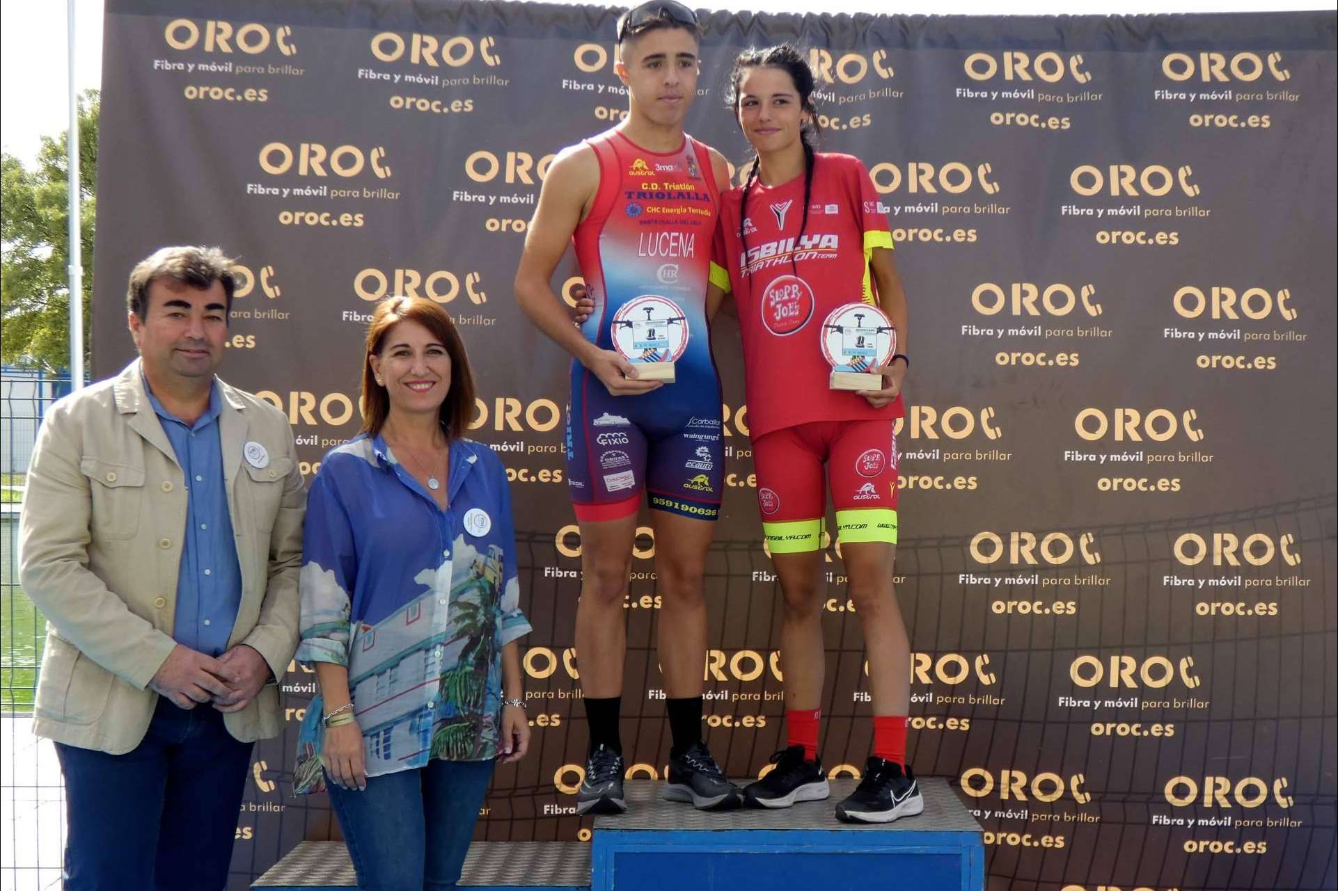 El patrocinador del V Duatlón Cros de Menores Santa Olalla del Cala que inaugura la IV Copa de Andalucía de Duatlón Cros de Menores, OROC