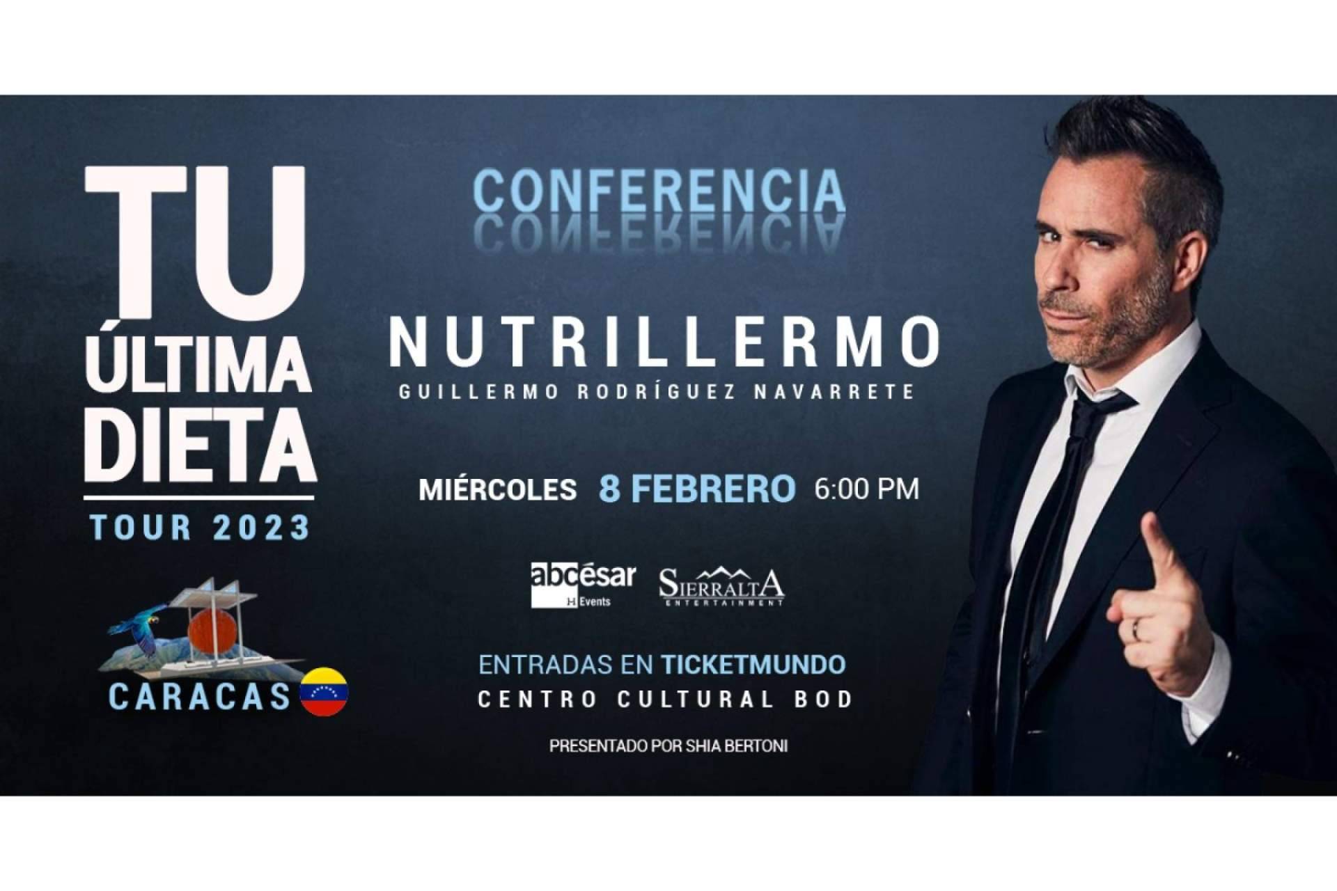Nutrillermo ofrecerá la conferencia 'Tu última dieta' en Venezuela