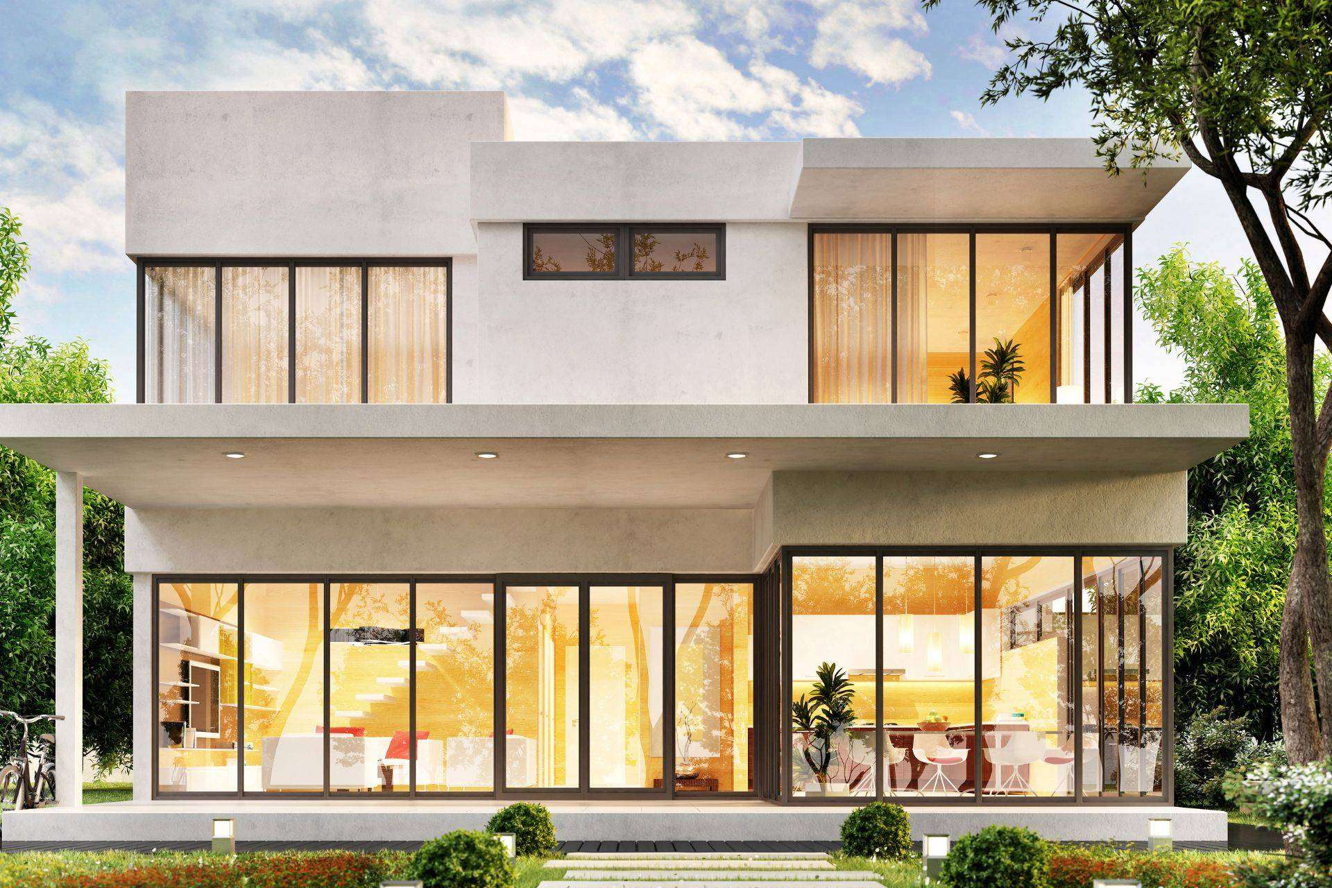Las puertas correderas minimalistas son tendencia en casas modernas, por Mallorlux