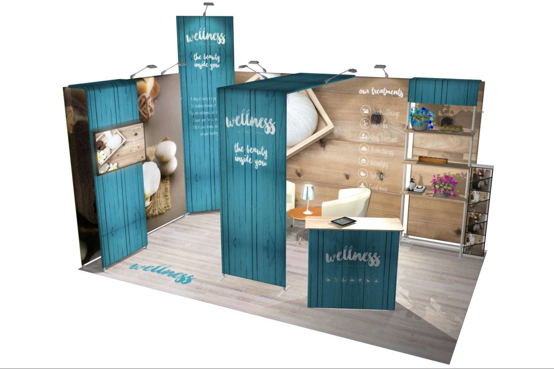 El renting para un stand portátil, por Olika