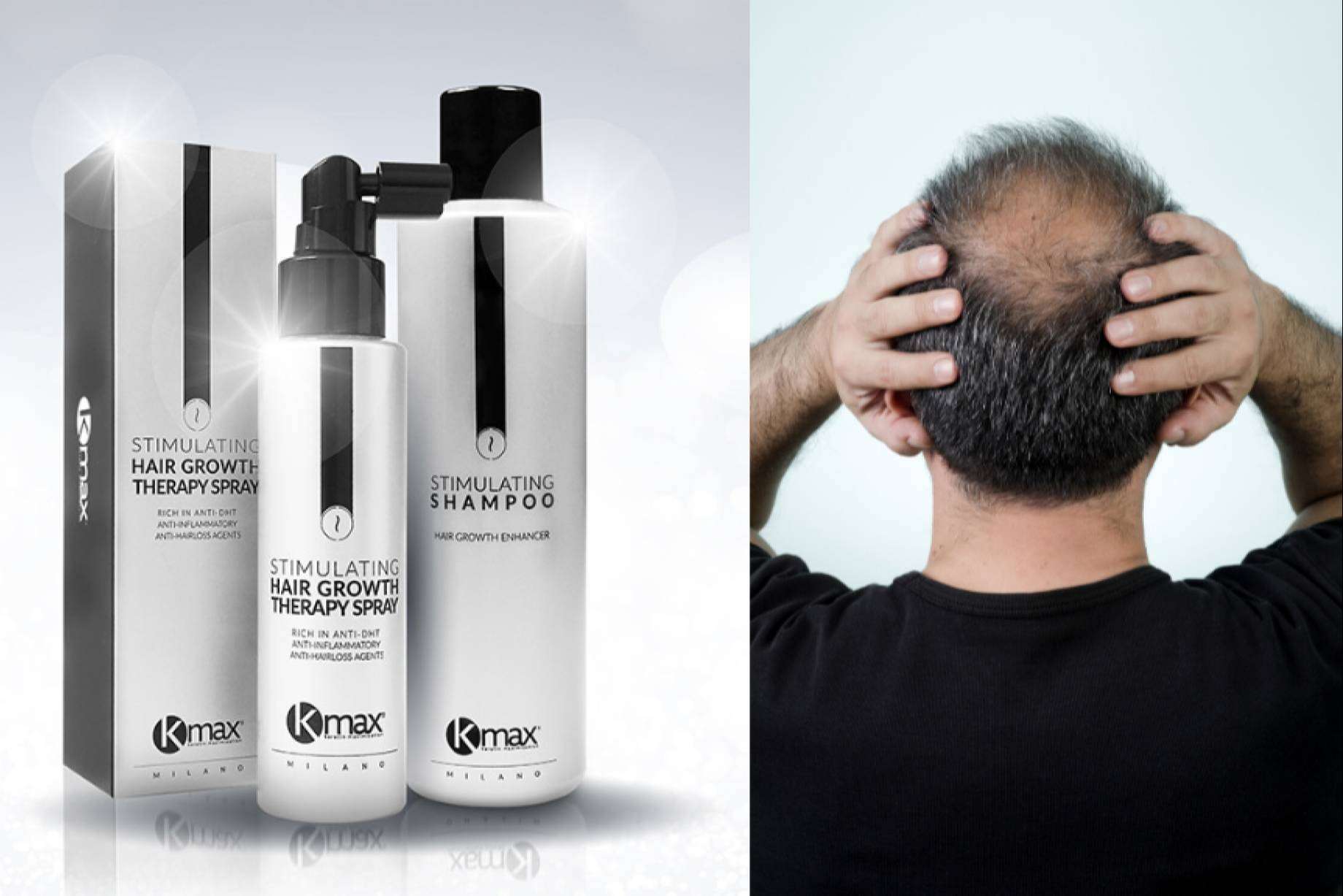 Estimular el crecimiento del cabello y frenar la calvicie con el tratamiento intensivo de Kmax