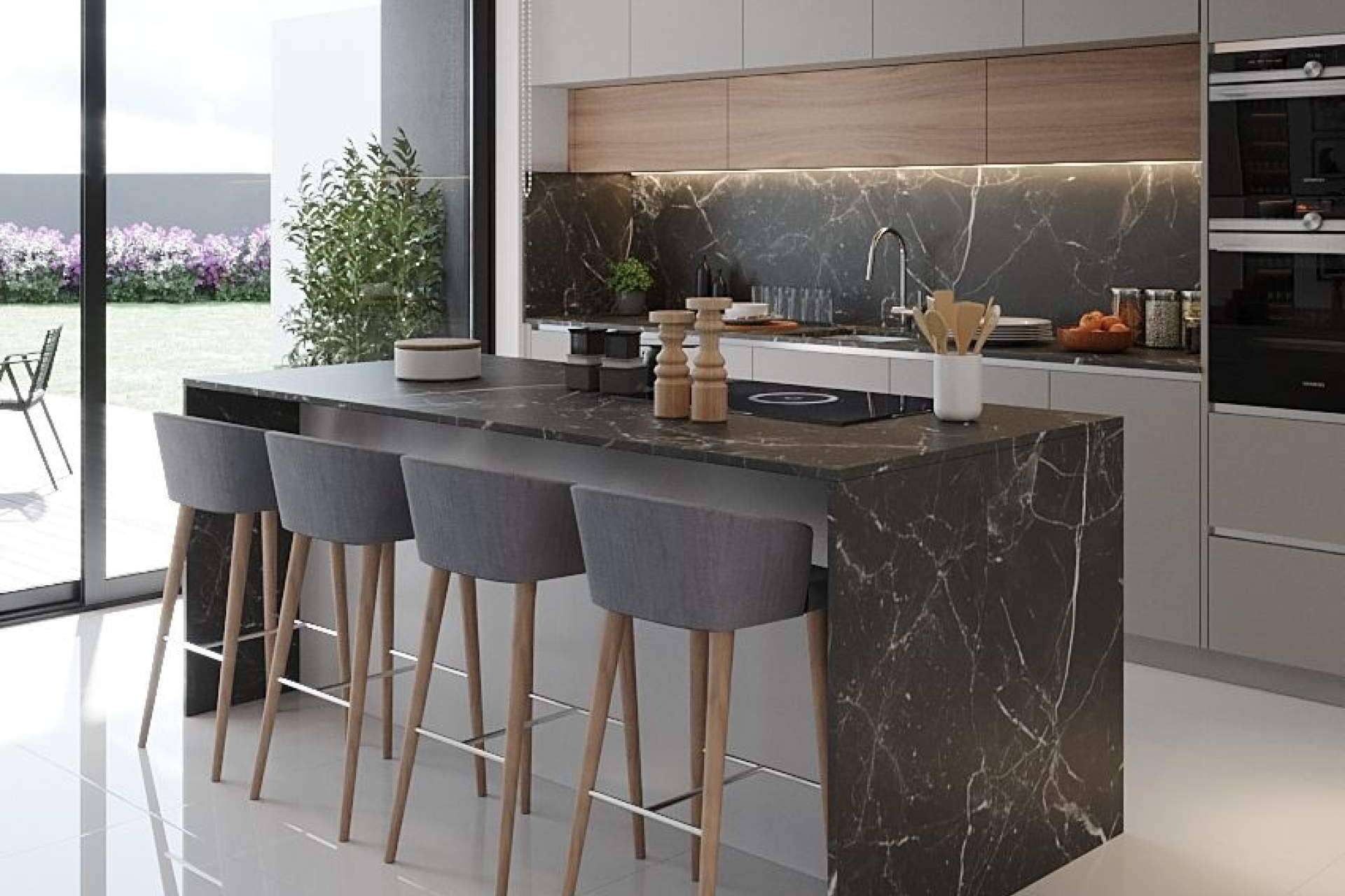 Decoración de baños y cocinas con isla con la empresa Decoradora