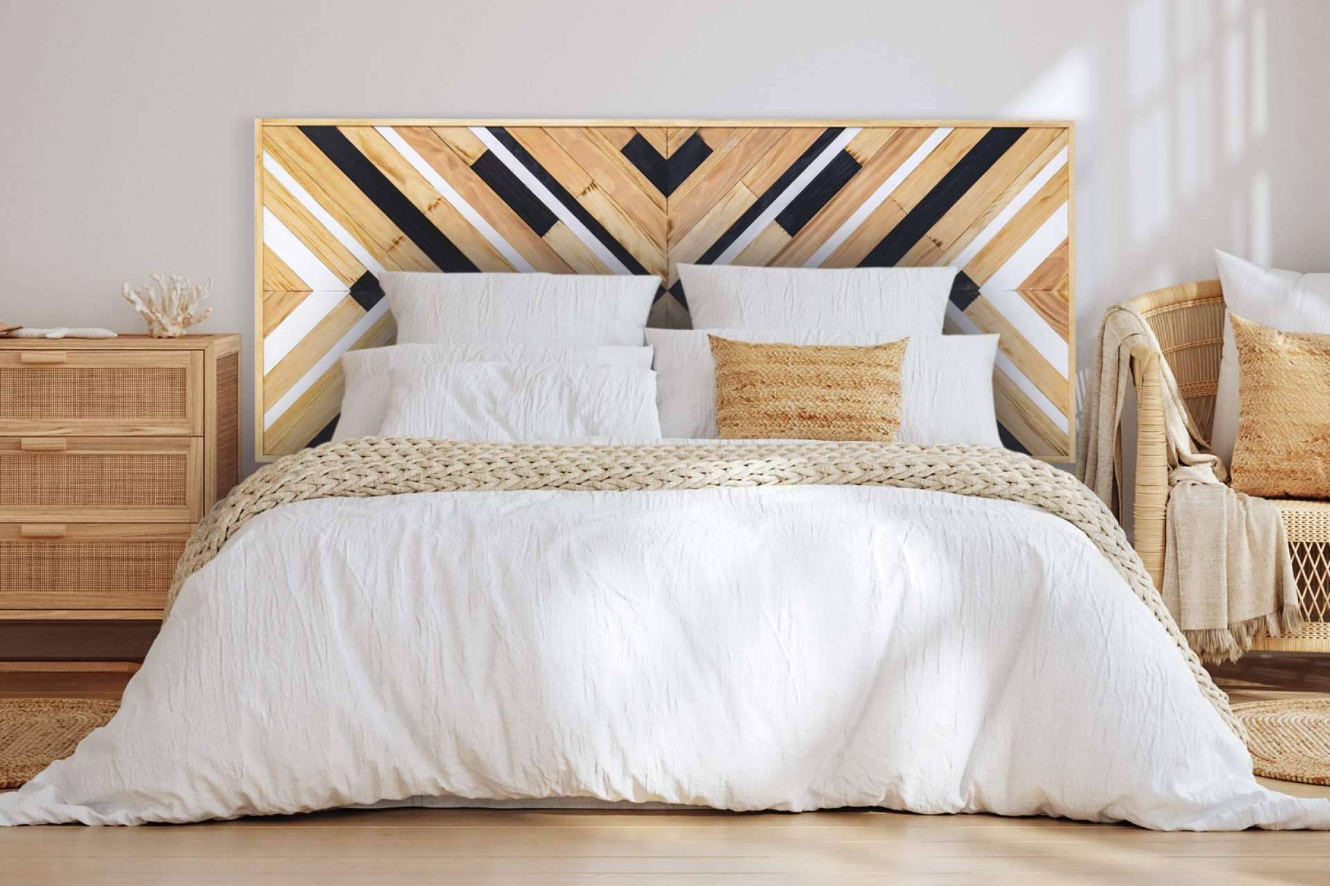 Nuevas tendencias en decoración con madera natural, cabeceros de cama originales y únicos