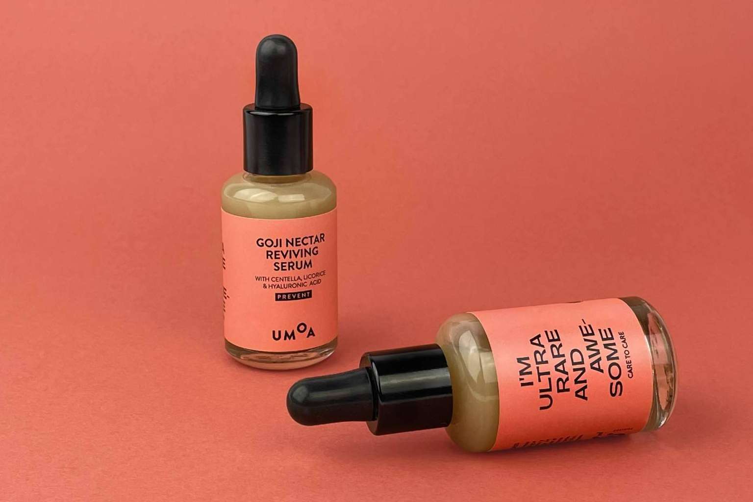 El sérum facial Goji Néctar Reviving Serum, uno de los productos más icónicos de la marca UMOA