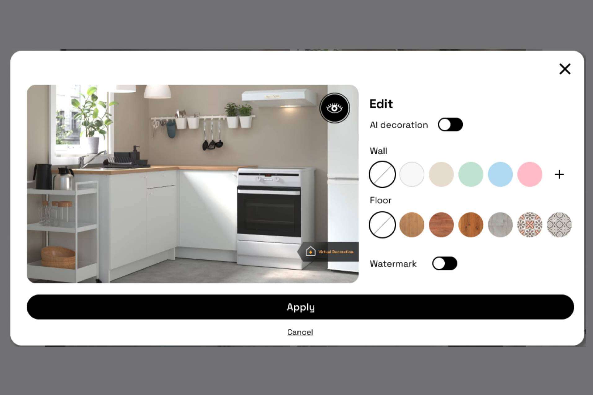 StageInHome da un paso más hacia el home staging virtual a través de la IA, incorporando la personalización de paredes y suelos