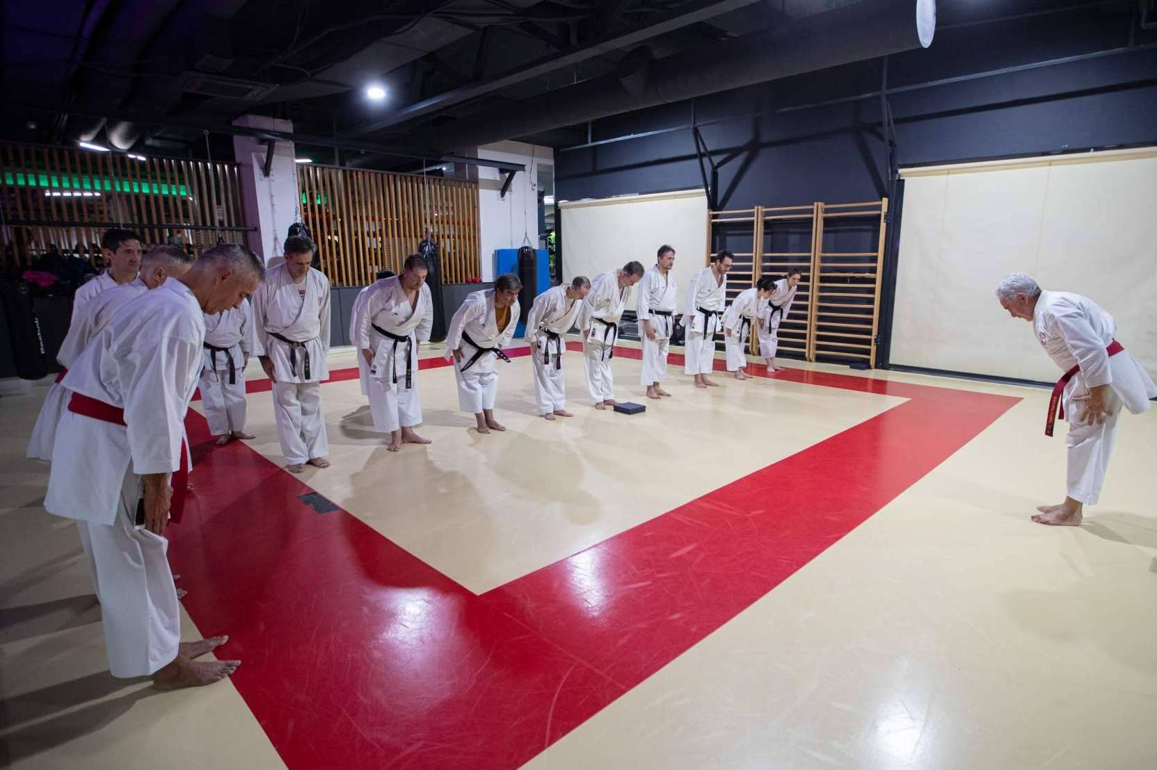 Practicar artes marciales en Mabuni, gimnasio con piscina, un referente del karate en Madrid