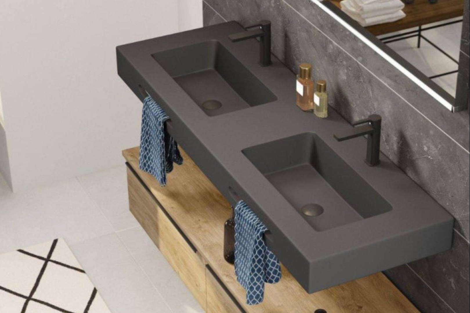 La tendencia en diseño de baños que no se puede ignorar, lavabos suspendidos de Tot Mampara