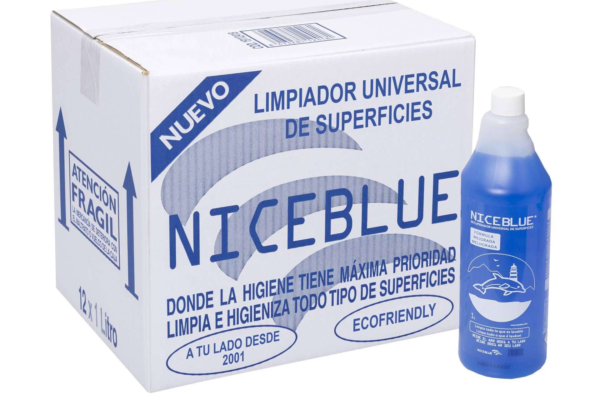 Niceblue se presenta como el producto de limpieza con el que, con 1 litro, se obtienen 20 litros para trabajar