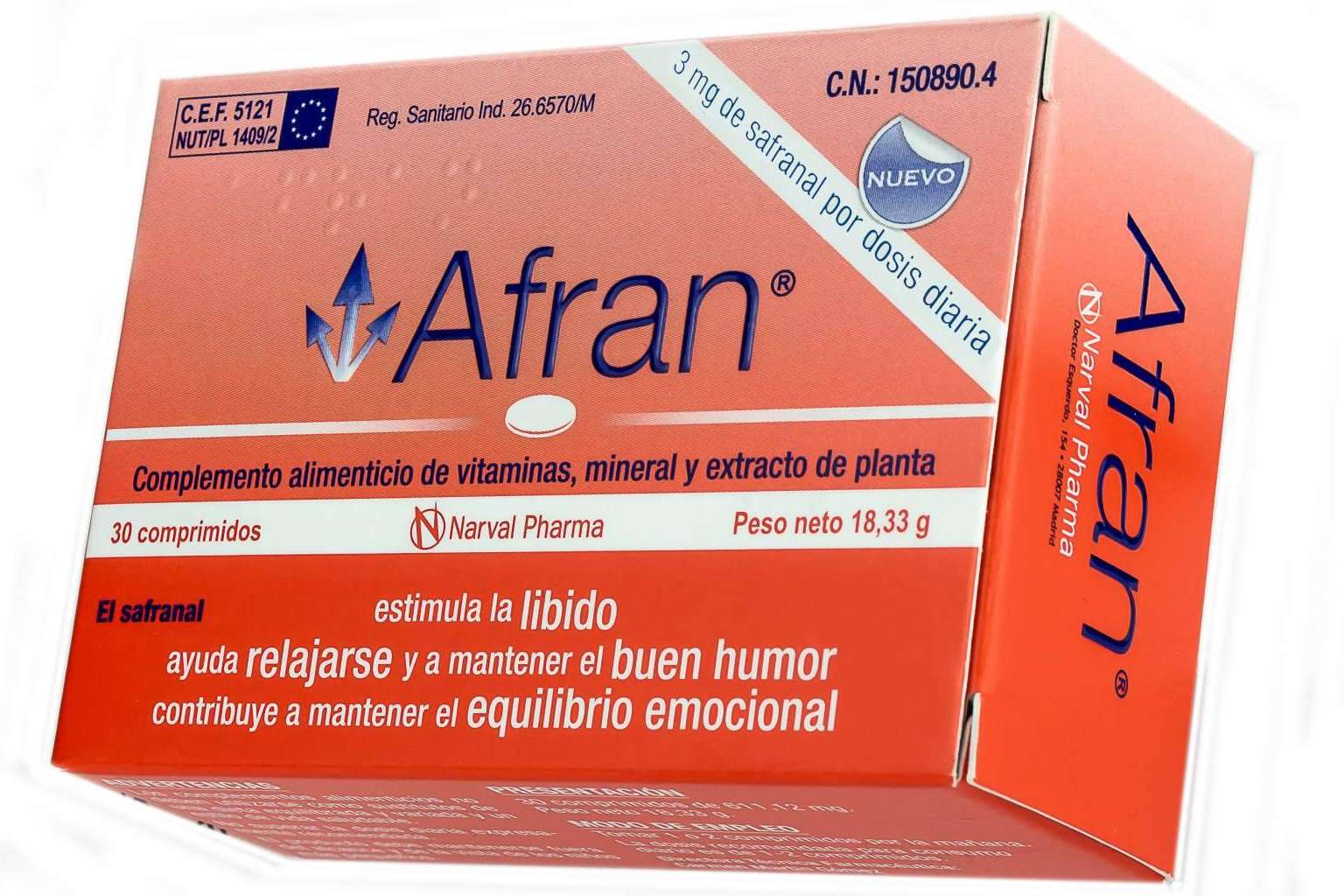 El producto de Narval Pharma para recibir el otoño con motivación y buen humor es Afran