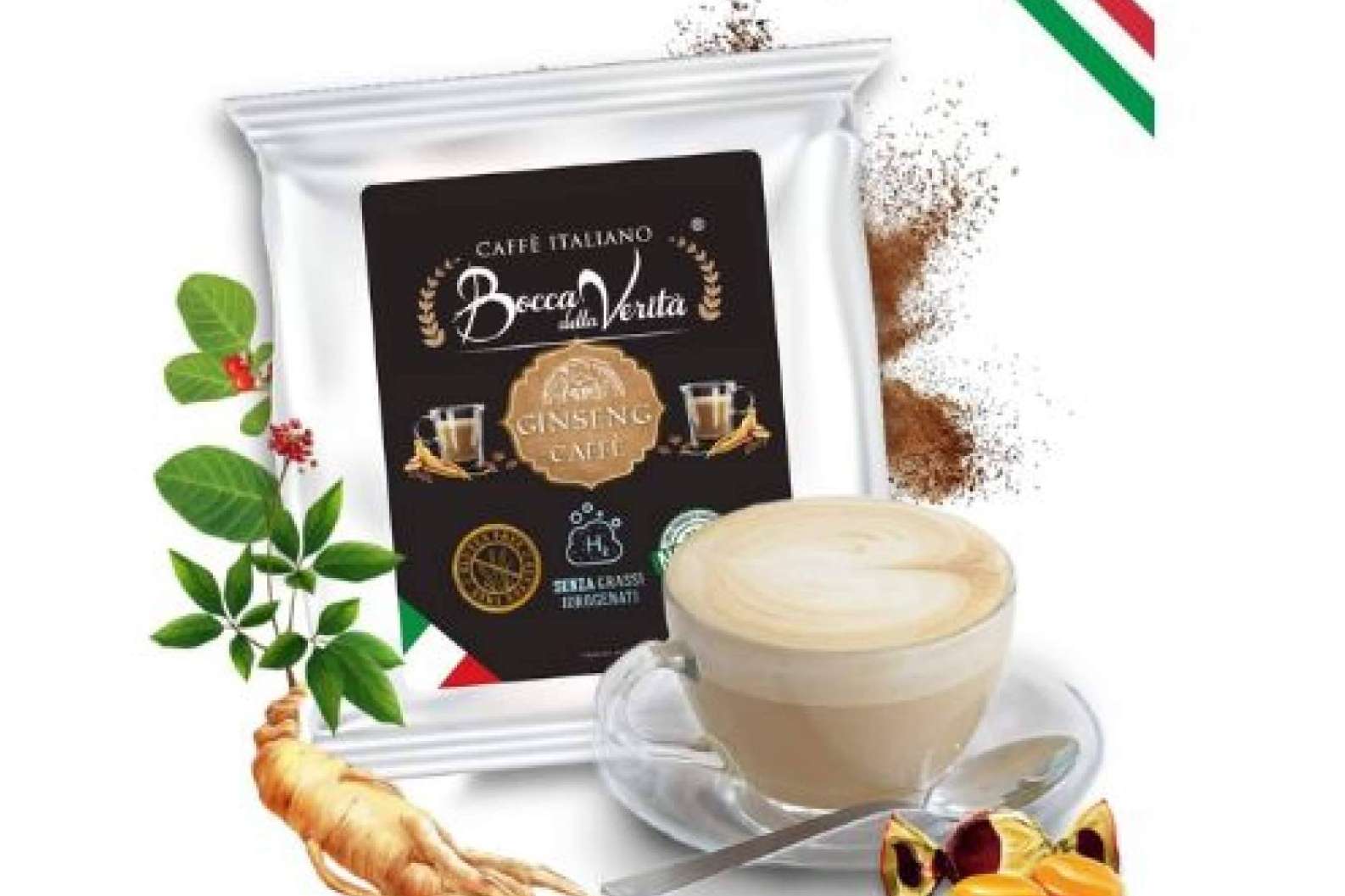 Café con ginseng, Caffé Italiano Bocca Della Verita ofrece una variedad inigualable