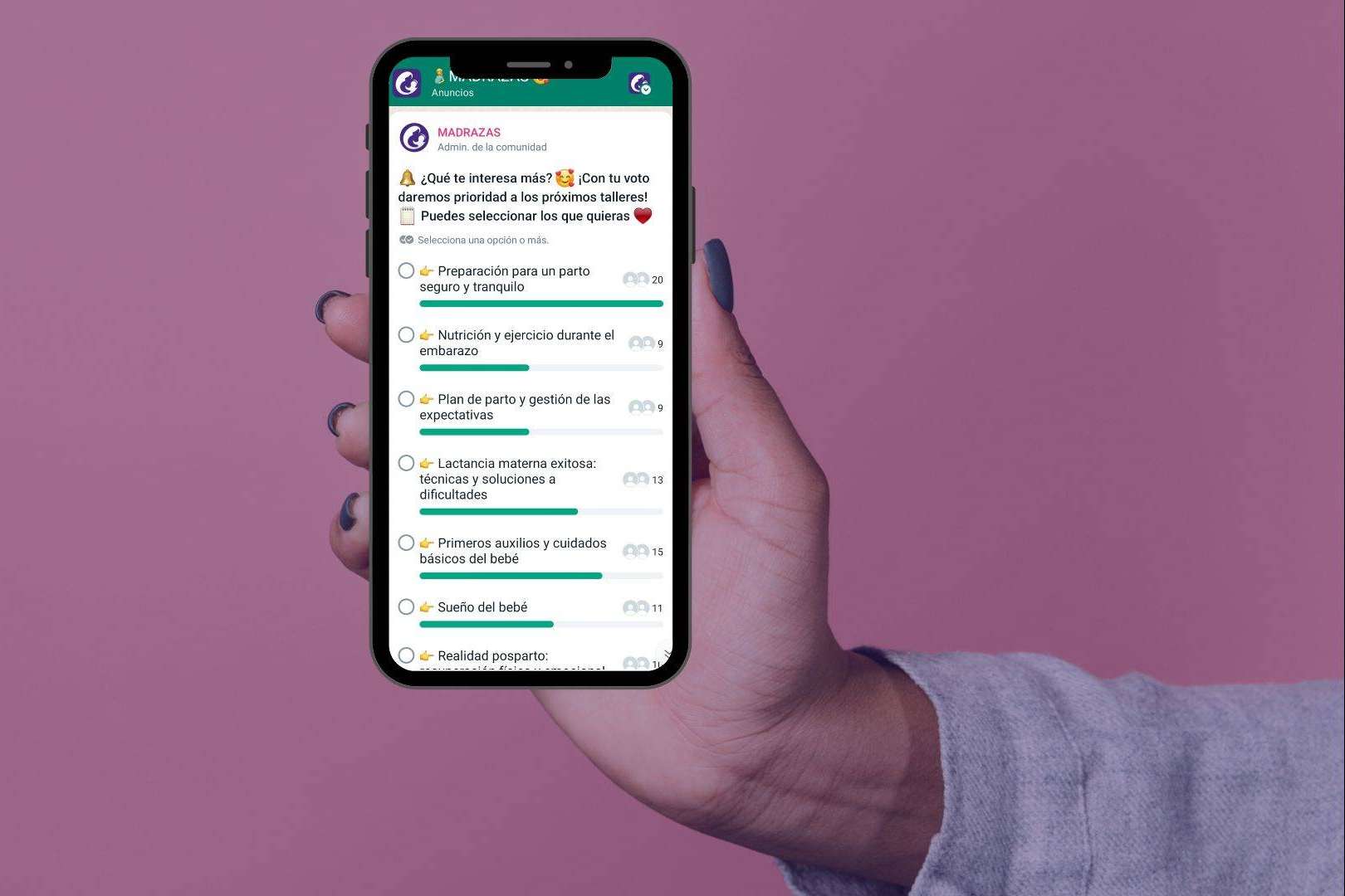 Una comunidad de WhatsApp que está revolucionando la experiencia de la maternidad