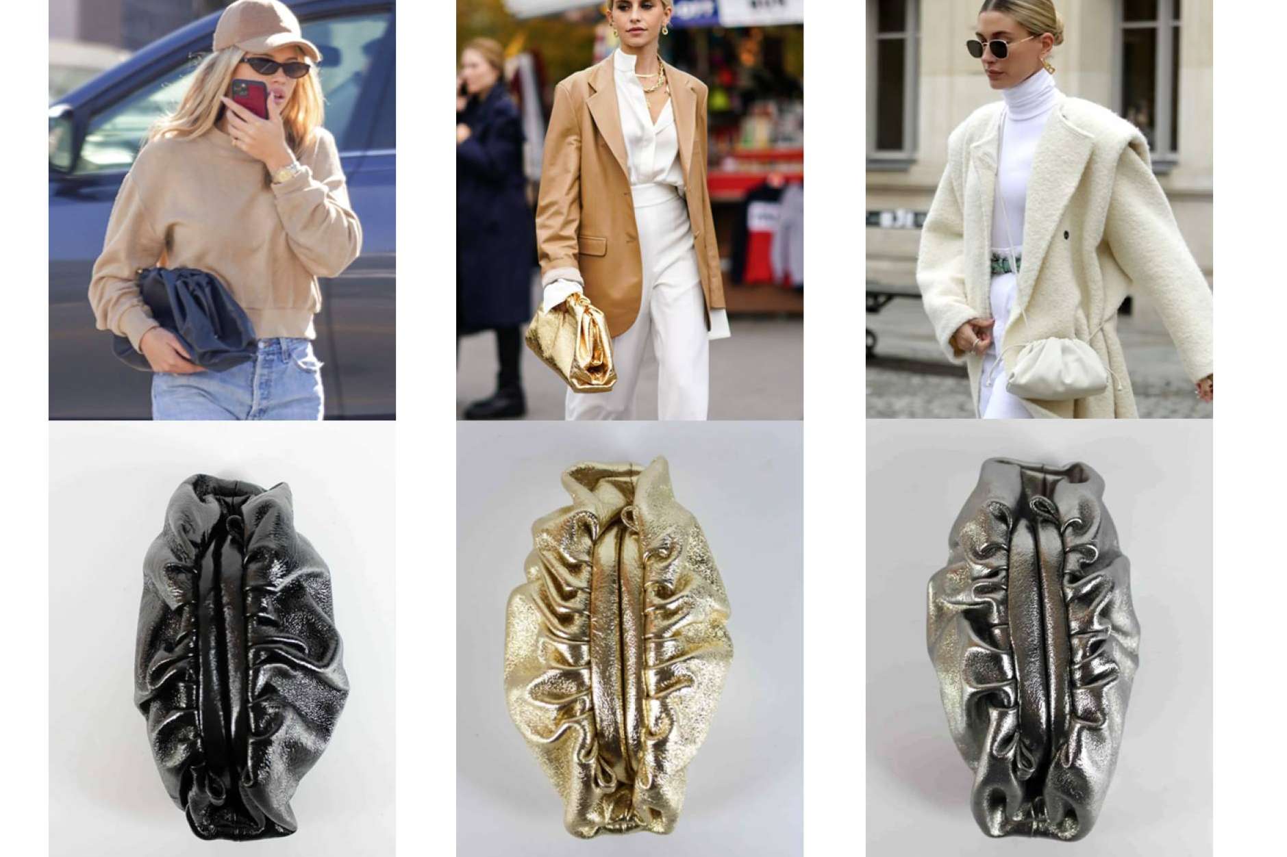 Cómo es el bolso de piel low cost inspirado en el mini pouch de Bottega Veneta que todas las estilistas quieren