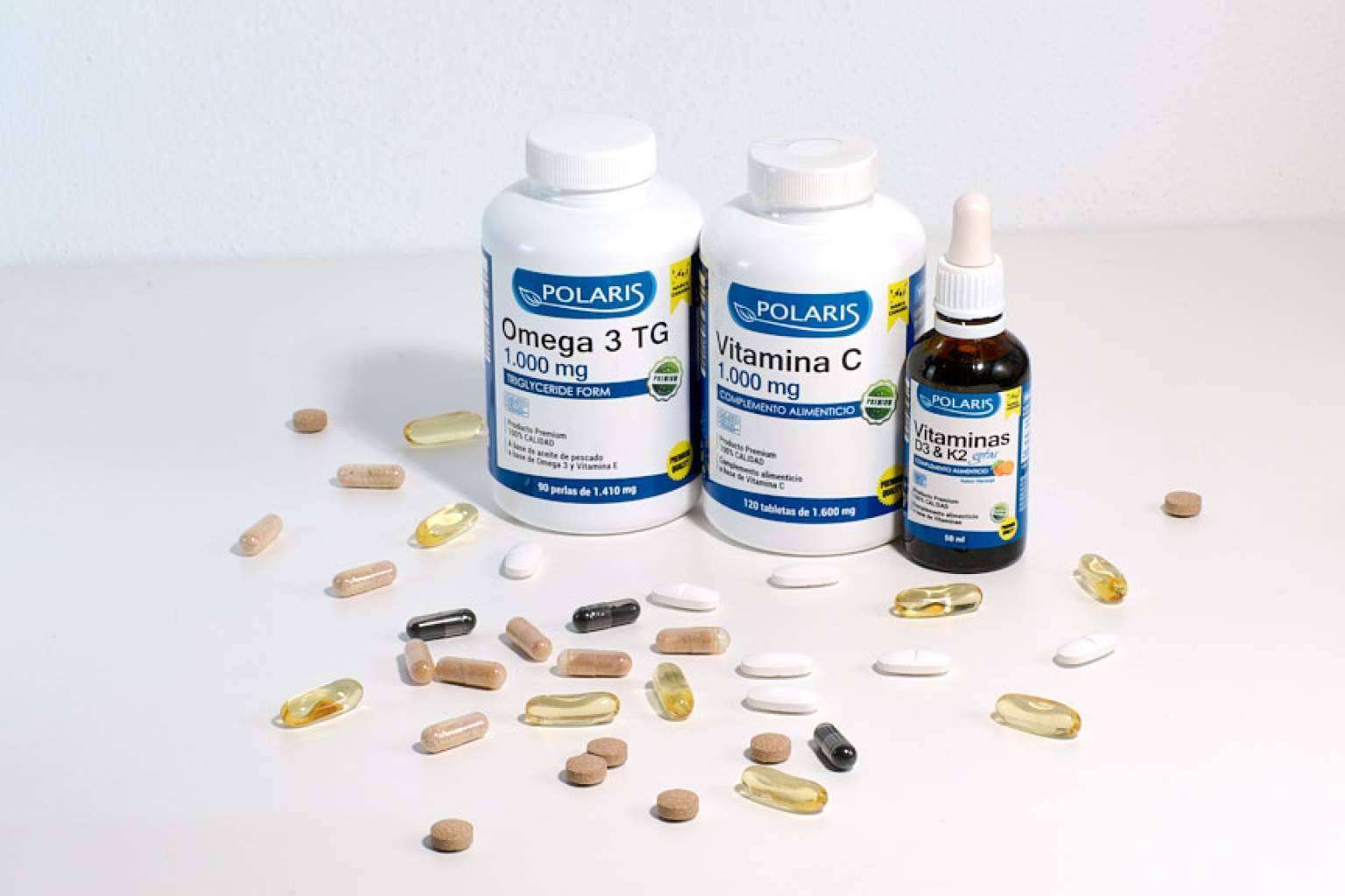 Suplementos y vitaminas fabricados por la compañía Polaris Fórmula