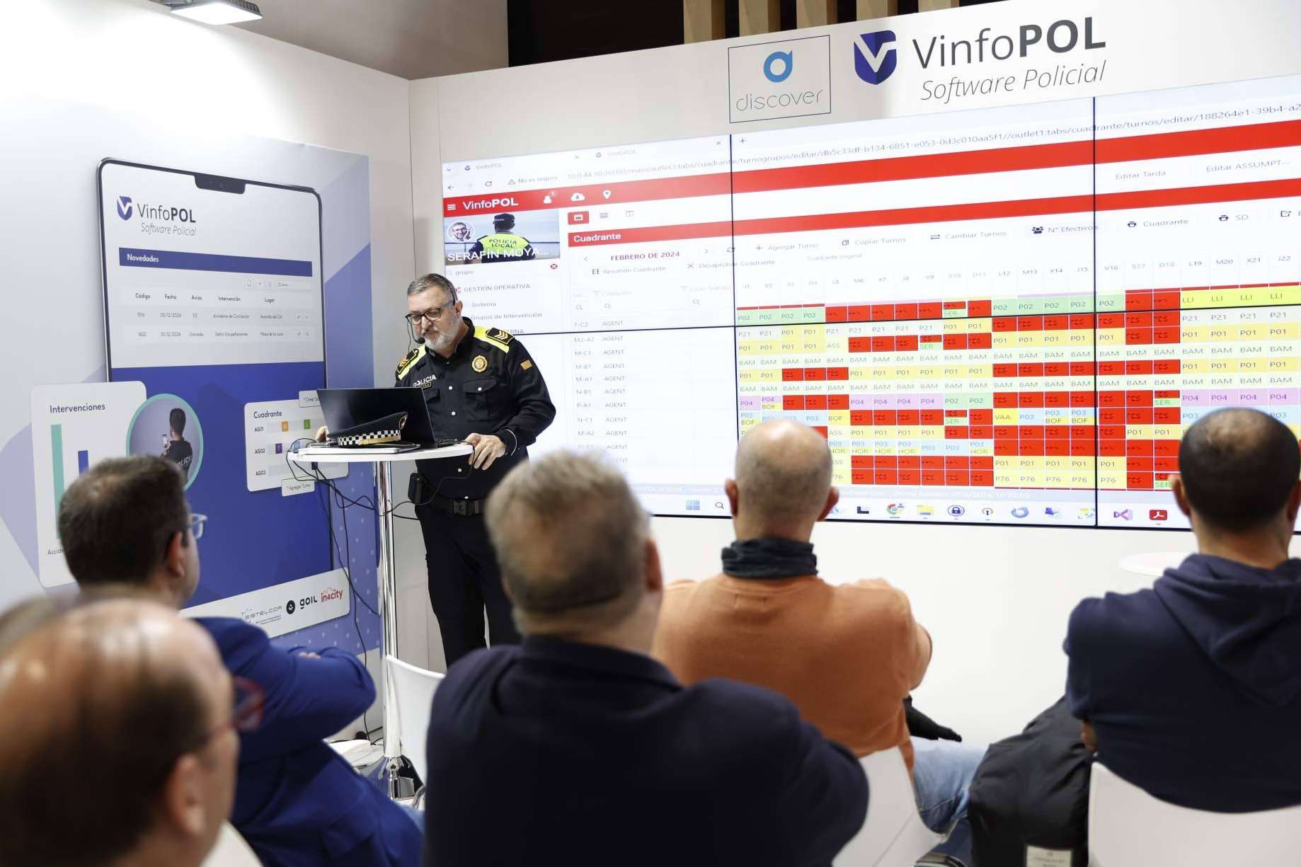 Los software policiales VinfoPOL y Discover han batido récords de asistencia en SICUR 2024