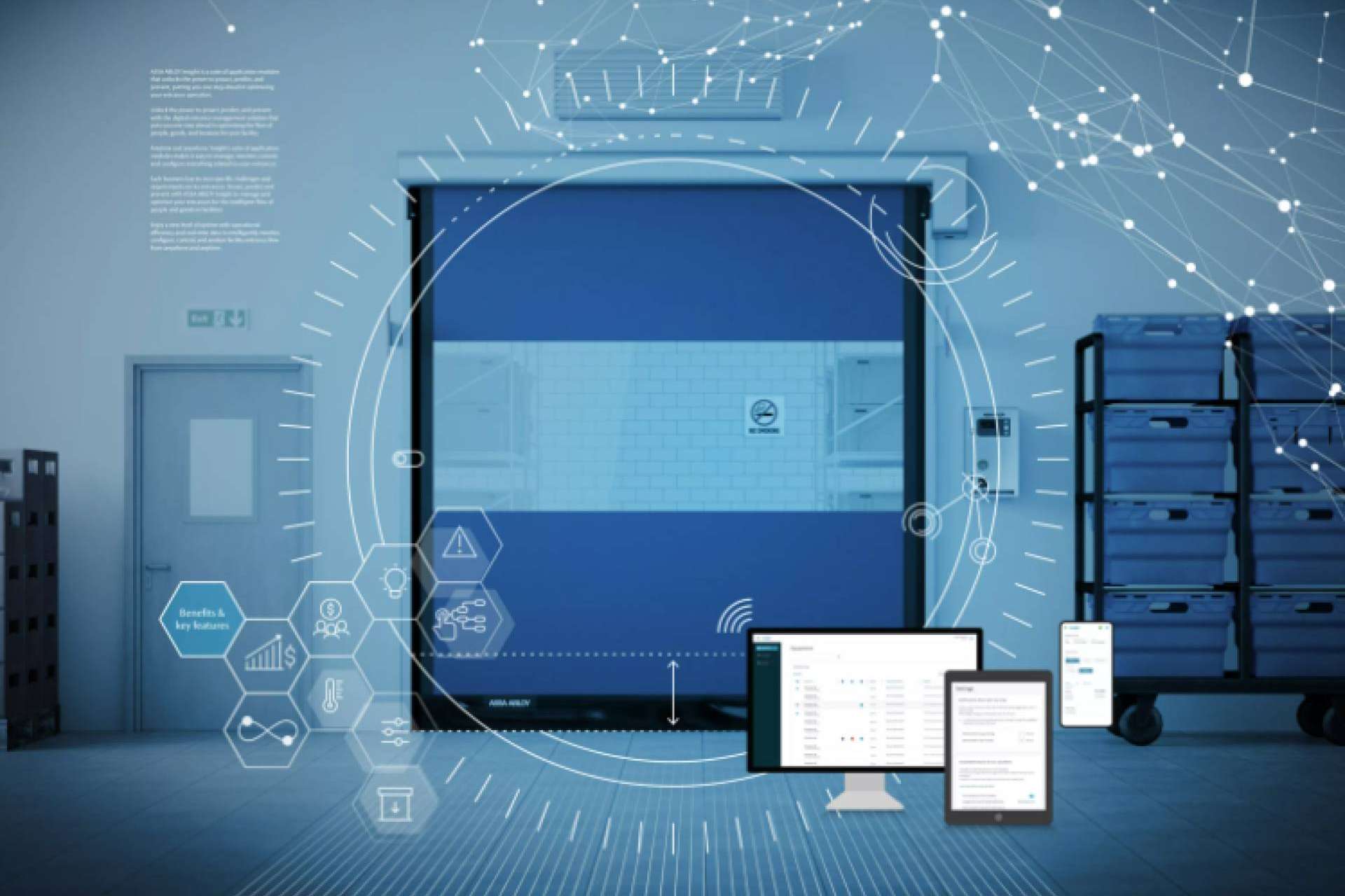 La plataforma digital ASSA ABLOY Insight ayuda con la gestión de puertas rápidas