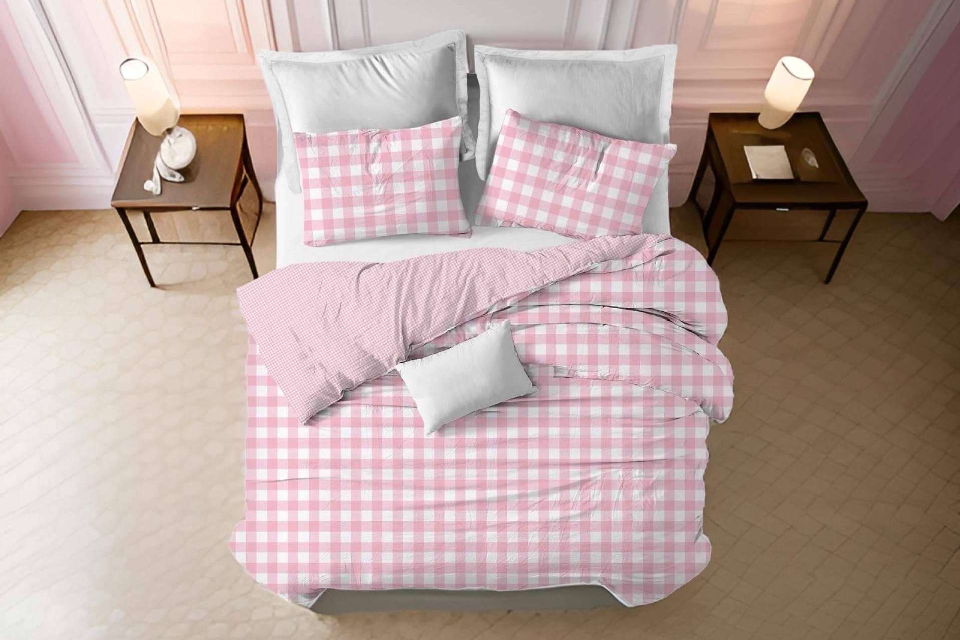 La marca española Sokios se suma a la tendencia de los cuadros vichy con su nueva colección de ropa de cama