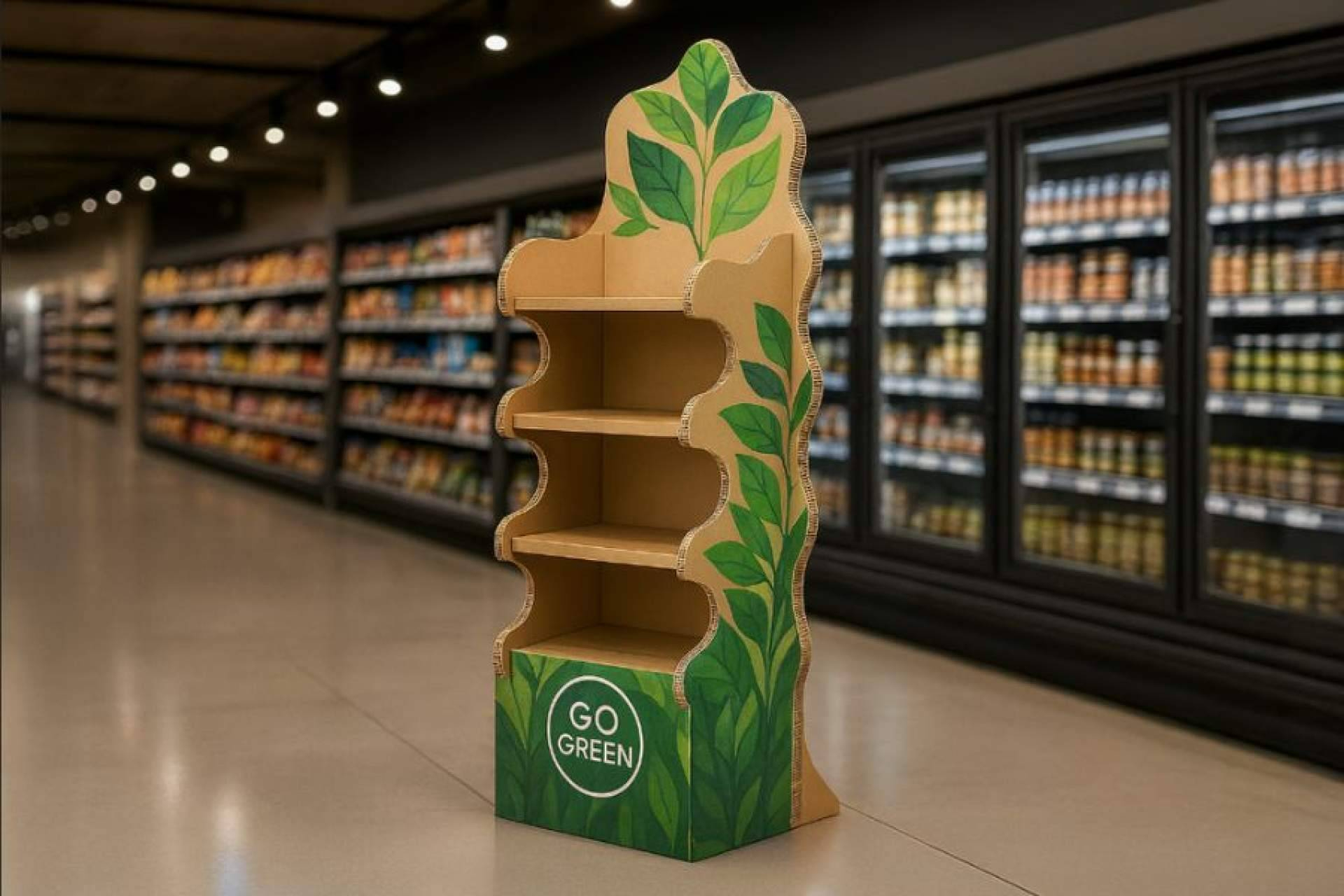 El cartón como aliado del retail, impresión ecológica y diseño funcional en expositores para tienda